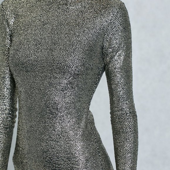 Topshop Metallic Dress - Picture 3 of 7